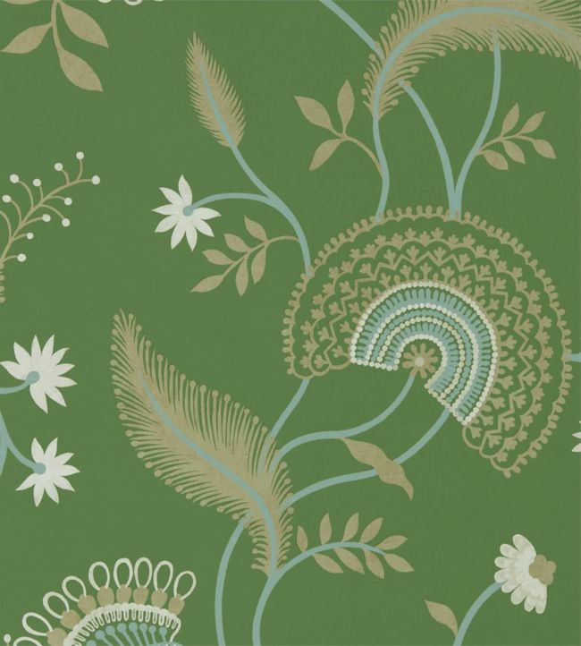 Hakimi Wallpaper - Emerald - DCPW216768 - Sanderson - Morris Wallpaper