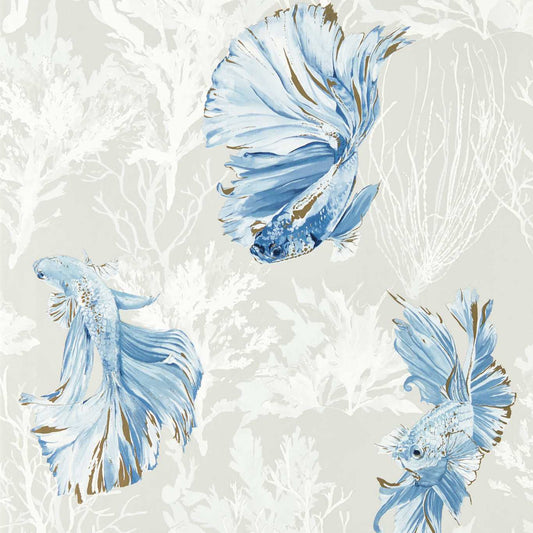 Halfmoon Wallpaper - Stillness/Indigo - Harlequin - HTEW112766 - Morris Wallpaper