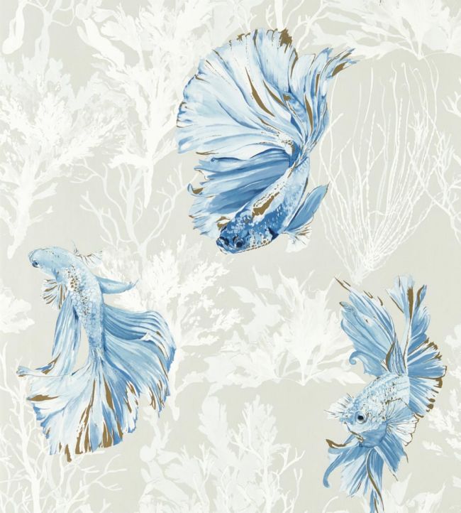 Halfmoon Wallpaper - Stillness/Indigo - HTEW112766 - Harlequin - Morris Wallpaper