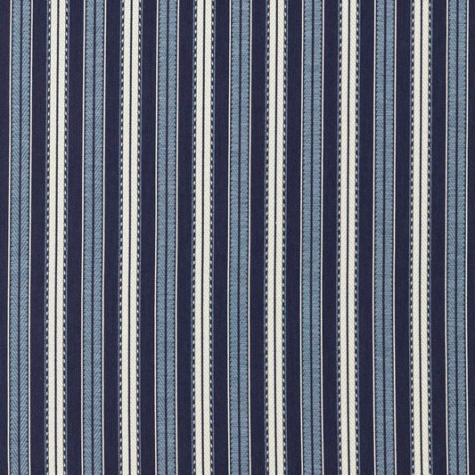 Hammersmith Woven Stripe Outdoor Fabric - Indigo - Morris & Co - 237576 - Premier Wallcovering
