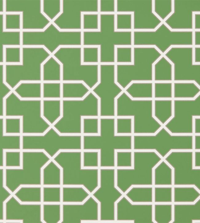 Hampton Trellis Wallpaper - Botanical Green - DGLW216660 - Sanderson - Morris Wallpaper