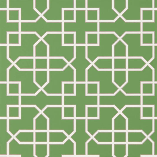 Hampton Trellis Wallpaper - Botanical Green - DGLW216660