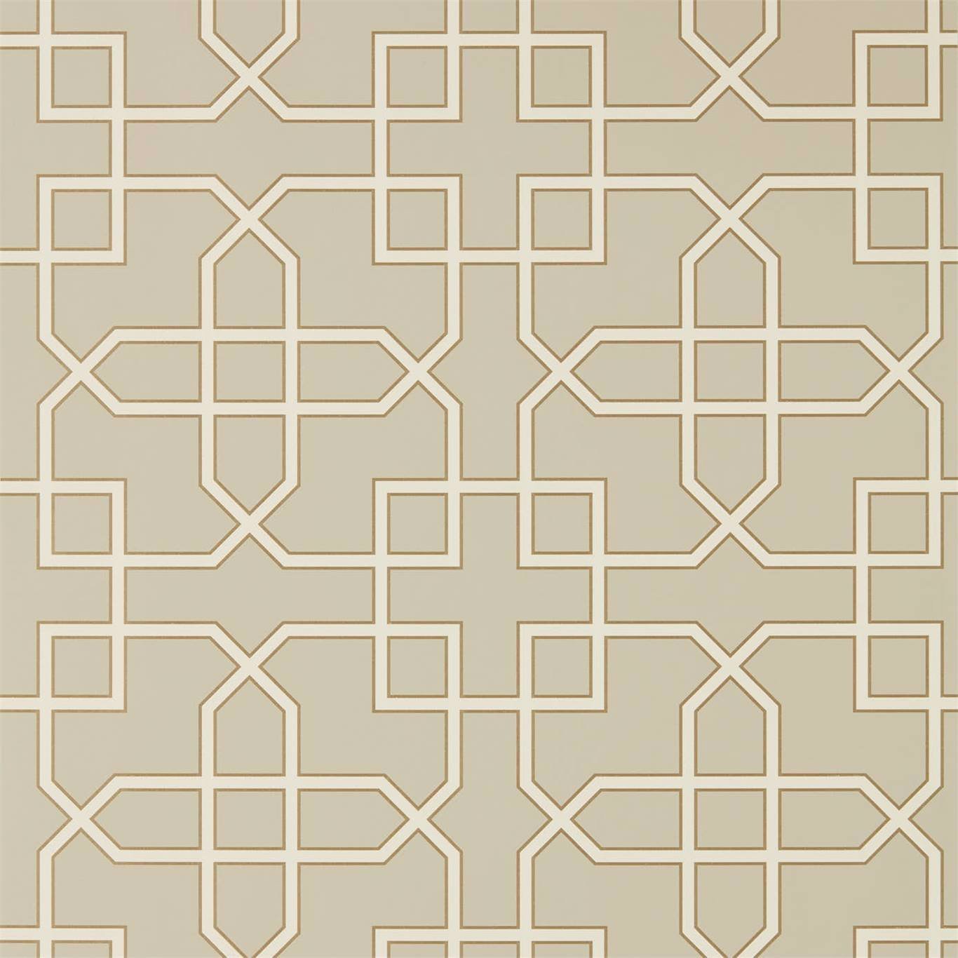 Hampton Trellis Wallpaper - Linen - Sanderson - DGLW216659