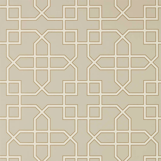 Hampton Trellis Wallpaper - Linen - Sanderson - DGLW216659