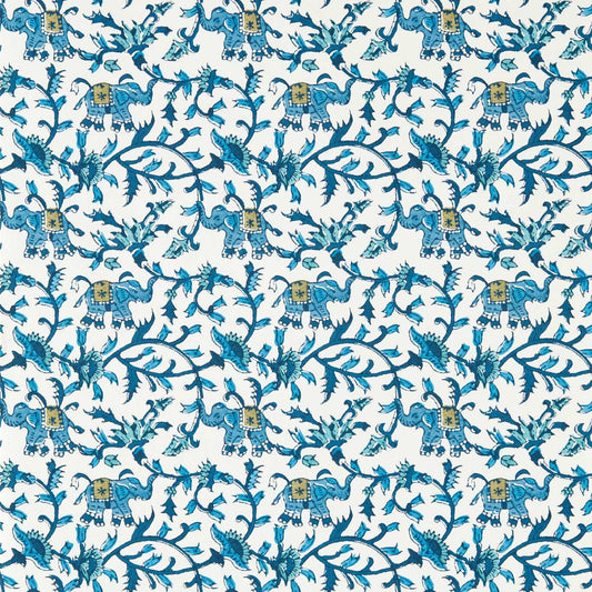 Hathi Wallpaper - Cobalt - Clarke & Clarke - W0236/01 - Morris Wallpaper