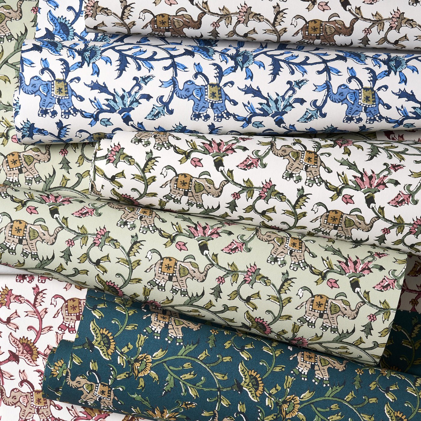 Hathi Wallpaper - Cobalt - Clarke & Clarke - W0236/01 - Morris Wallpaper
