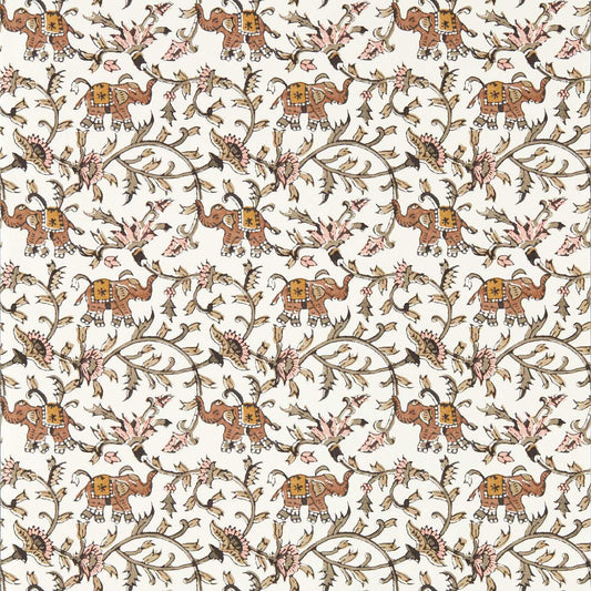 Hathi Wallpaper - Natural - Clarke & Clarke - W0236/02 - Morris Wallpaper