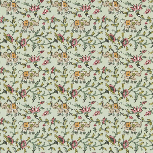 Hathi Wallpaper - Sage - Clarke & Clarke - W0236/04 - Morris Wallpaper