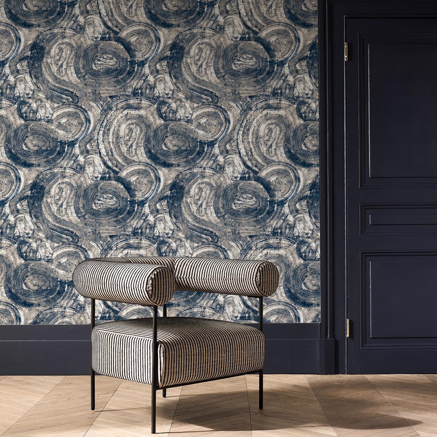 Hatoum Wallpaper - Ink - Clarke & Clarke - W0222/01 - Morris Wallpaper