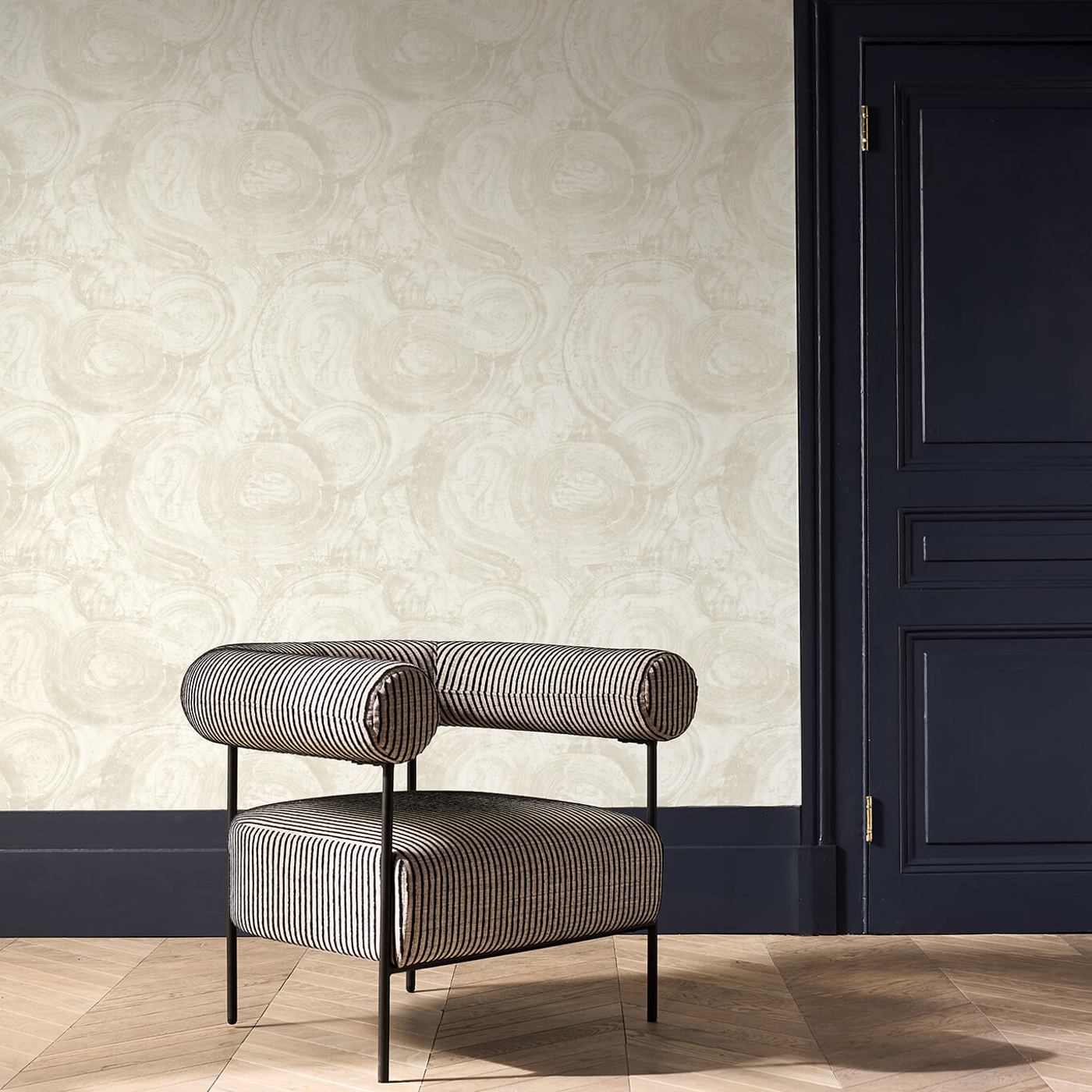 Hatoum Wallpaper - Ivory - Clarke & Clarke - W0222/03 - Morris Wallpaper