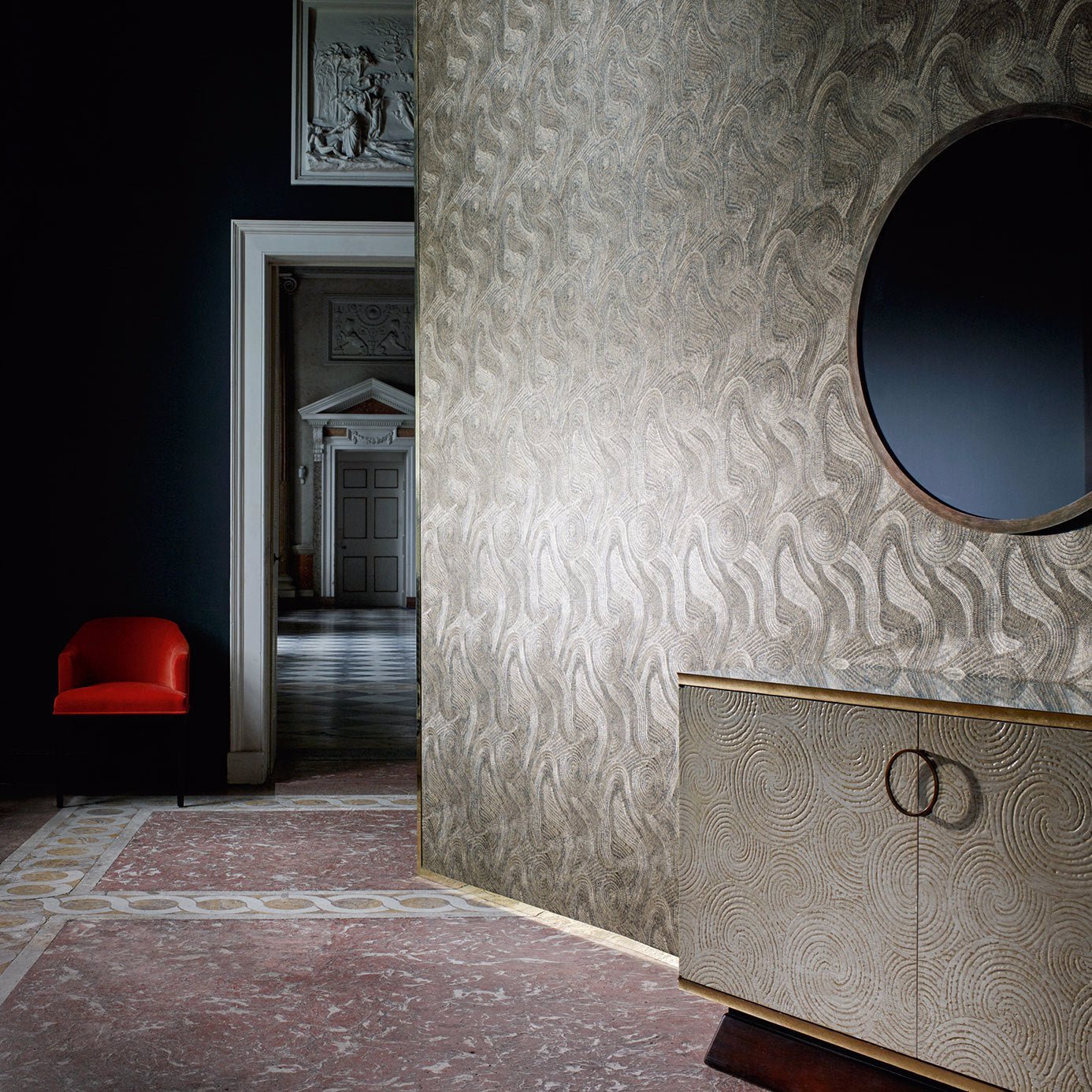 Hawksmoor Wallpaper - Antique Bronze - ZPHA312595 - Zoffany - Morris Wallpaper