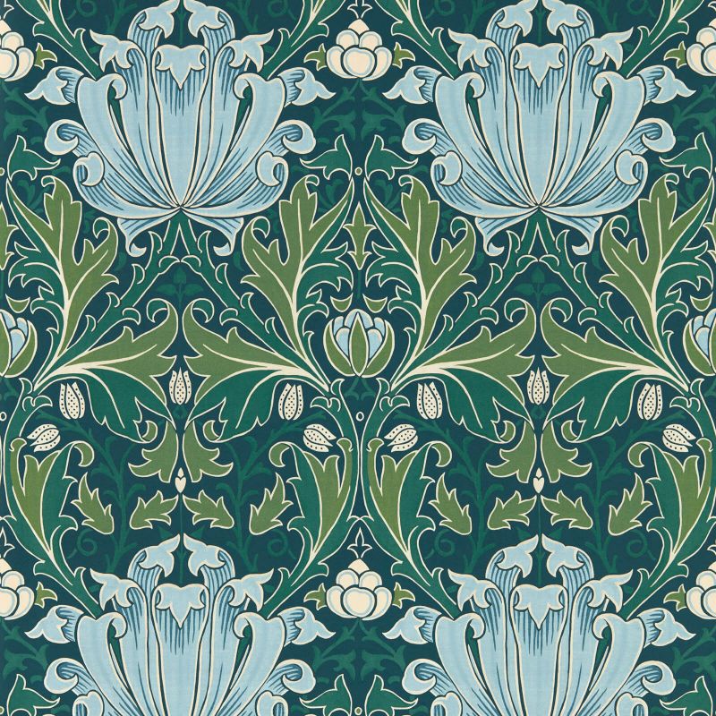 Helena Wallpaper - Indigo/Boughs - 217359 - Morris & Co