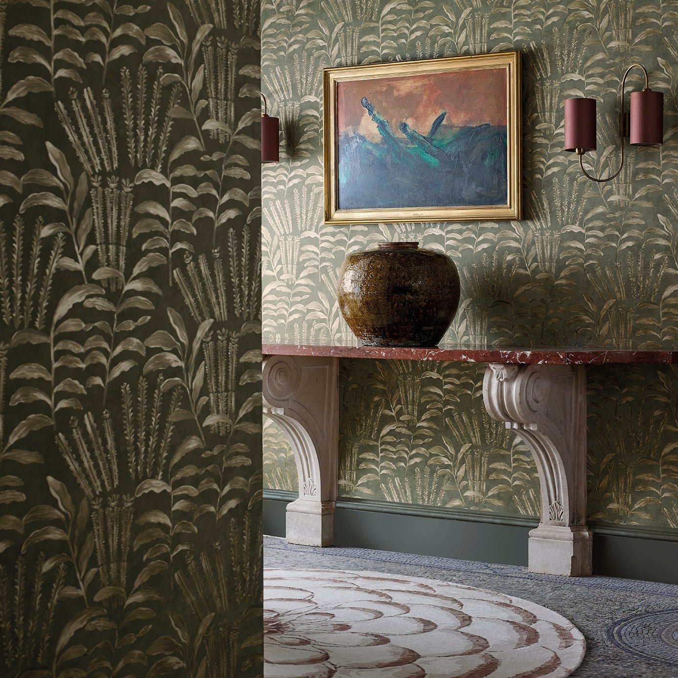 Highclere Wallpaper - Paris Grey - Zoffany - ZDAR312861 - Morris Wallpaper