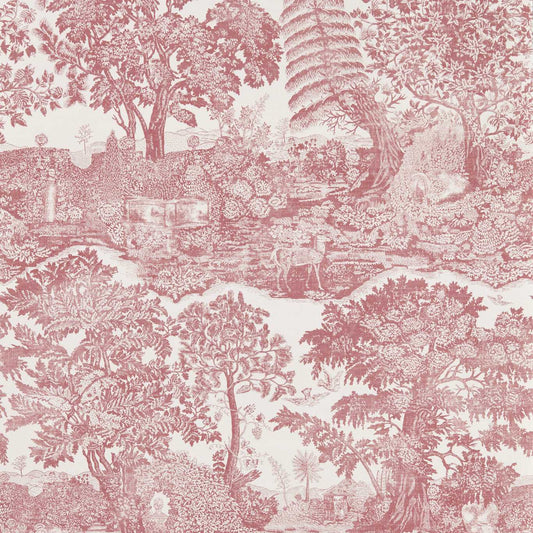 Highgrove Toile Wallpaper - Madder Rose - DHIP217505