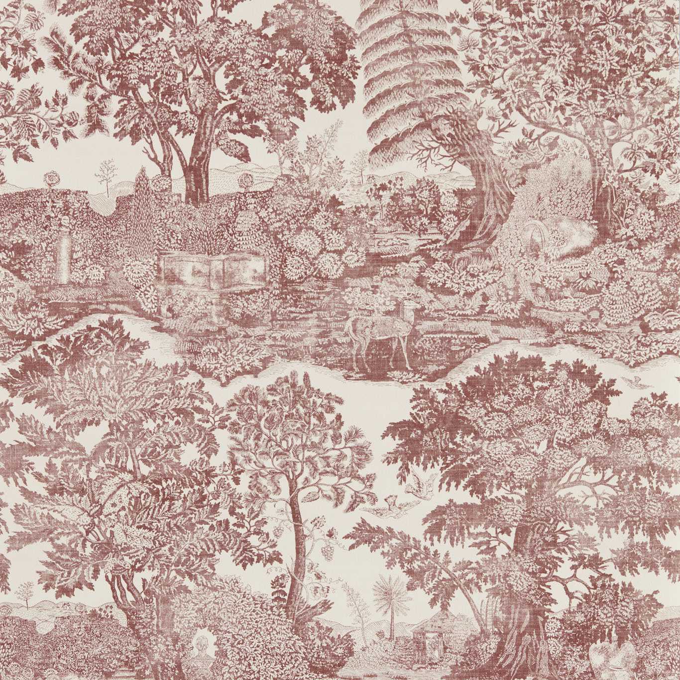Highgrove Toile Wallpaper - Oak - Sanderson - DHIP217478 - Morris Wallpaper