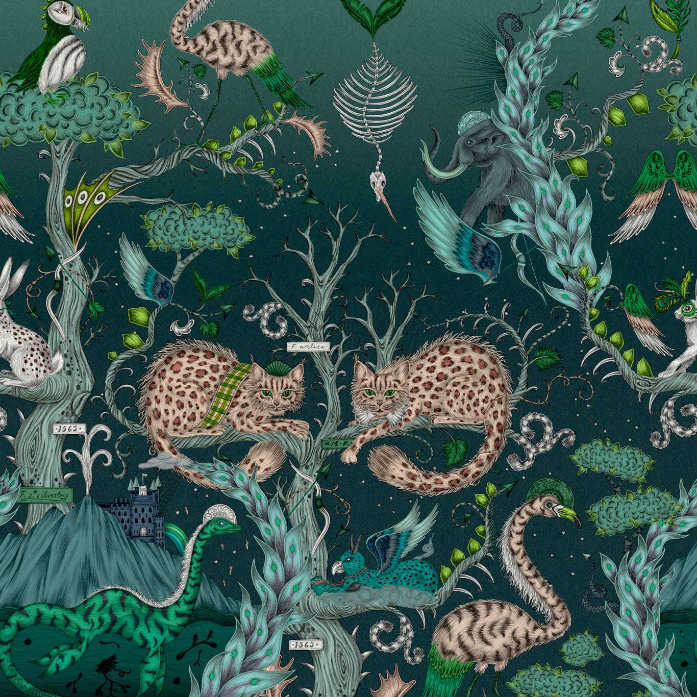 Highland Wonder Wallpaper - Lagoon - Clarke & Clarke - W0202/01 - Morris Wallpaper