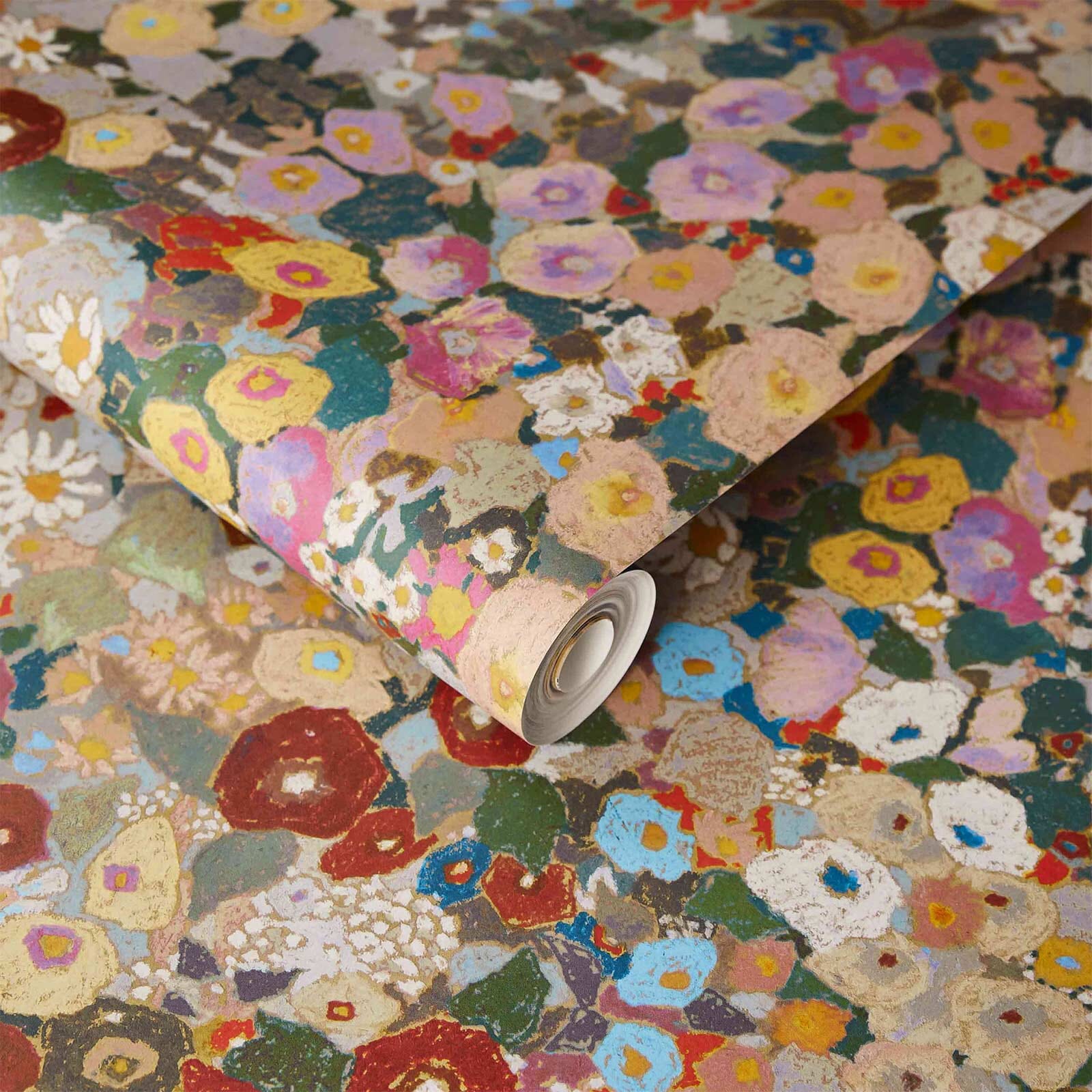 Hollyhocks Wallpaper - Autumn - House of Hackney - 1-WA-HOL-DI-AUT-XXX - Morris Wallpaper