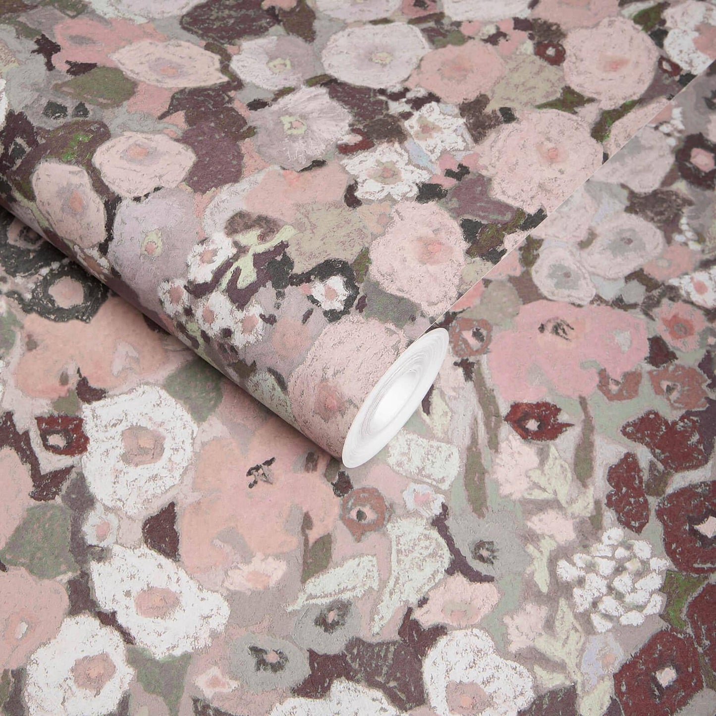 Hollyhocks Wallpaper - Earth - House of Hackney - 1-WA-HOL-DI-EAR-XXX - Morris Wallpaper