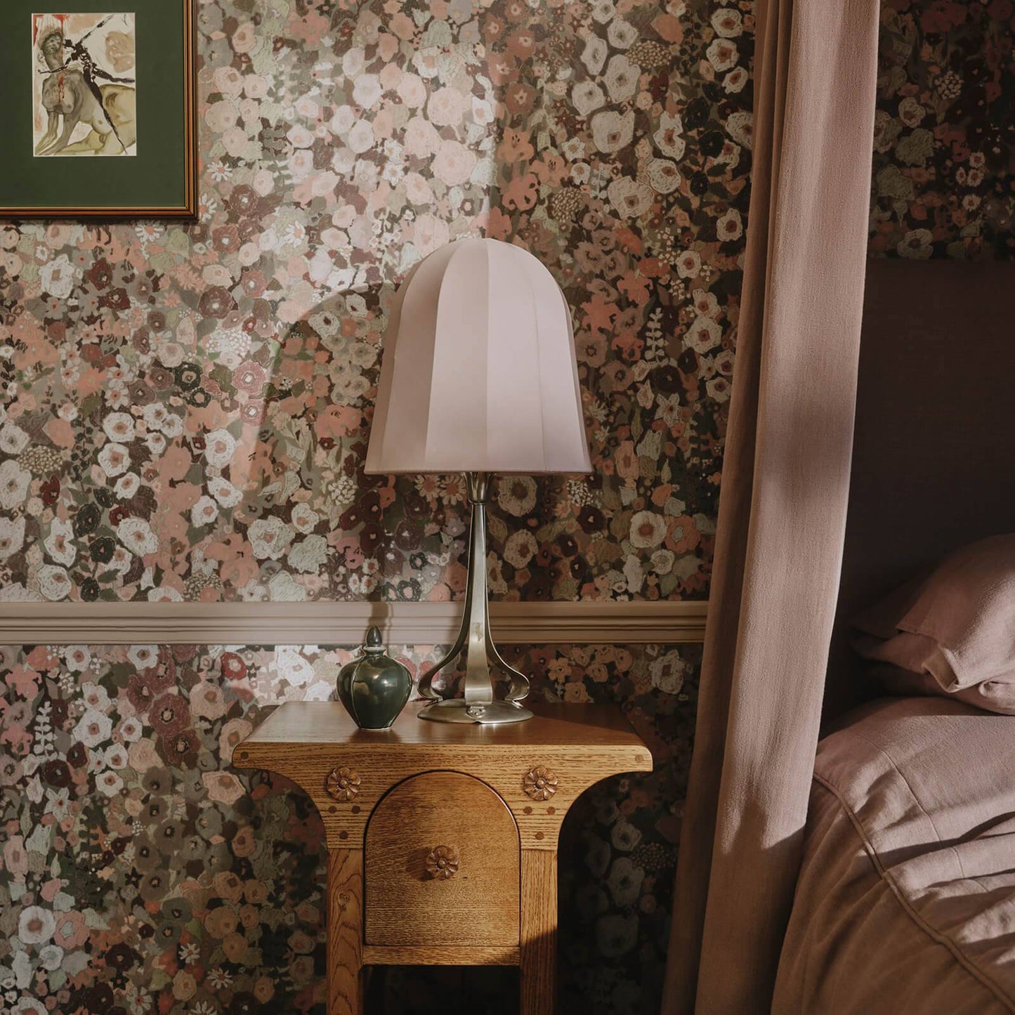 Hollyhocks Wallpaper - Earth - House of Hackney - 1-WA-HOL-DI-EAR-XXX - Morris Wallpaper