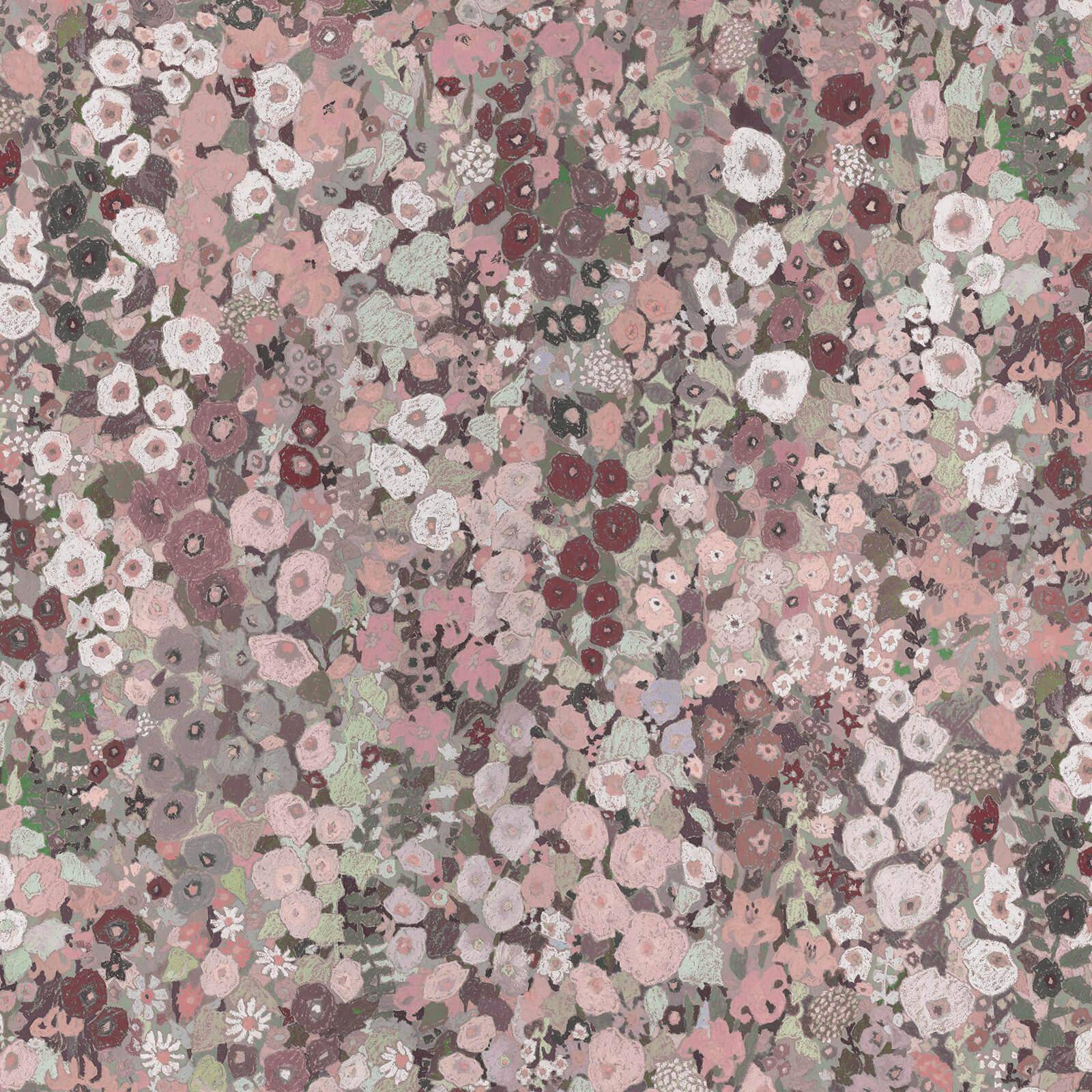 Hollyhocks Wallpaper - Earth - House of Hackney - 1-WA-HOL-DI-EAR-XXX - Morris Wallpaper