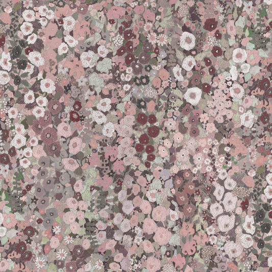 Hollyhocks Wallpaper - Earth - House of Hackney - 1-WA-HOL-DI-EAR-XXX - Morris Wallpaper