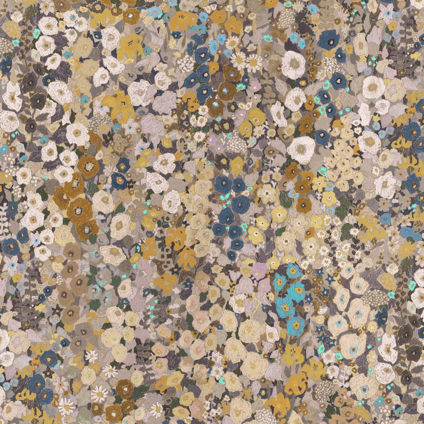 Hollyhocks Wallpaper - Flax - House of Hackney - 1-WA-HOL-DI-FAX-XXX - Morris Wallpaper