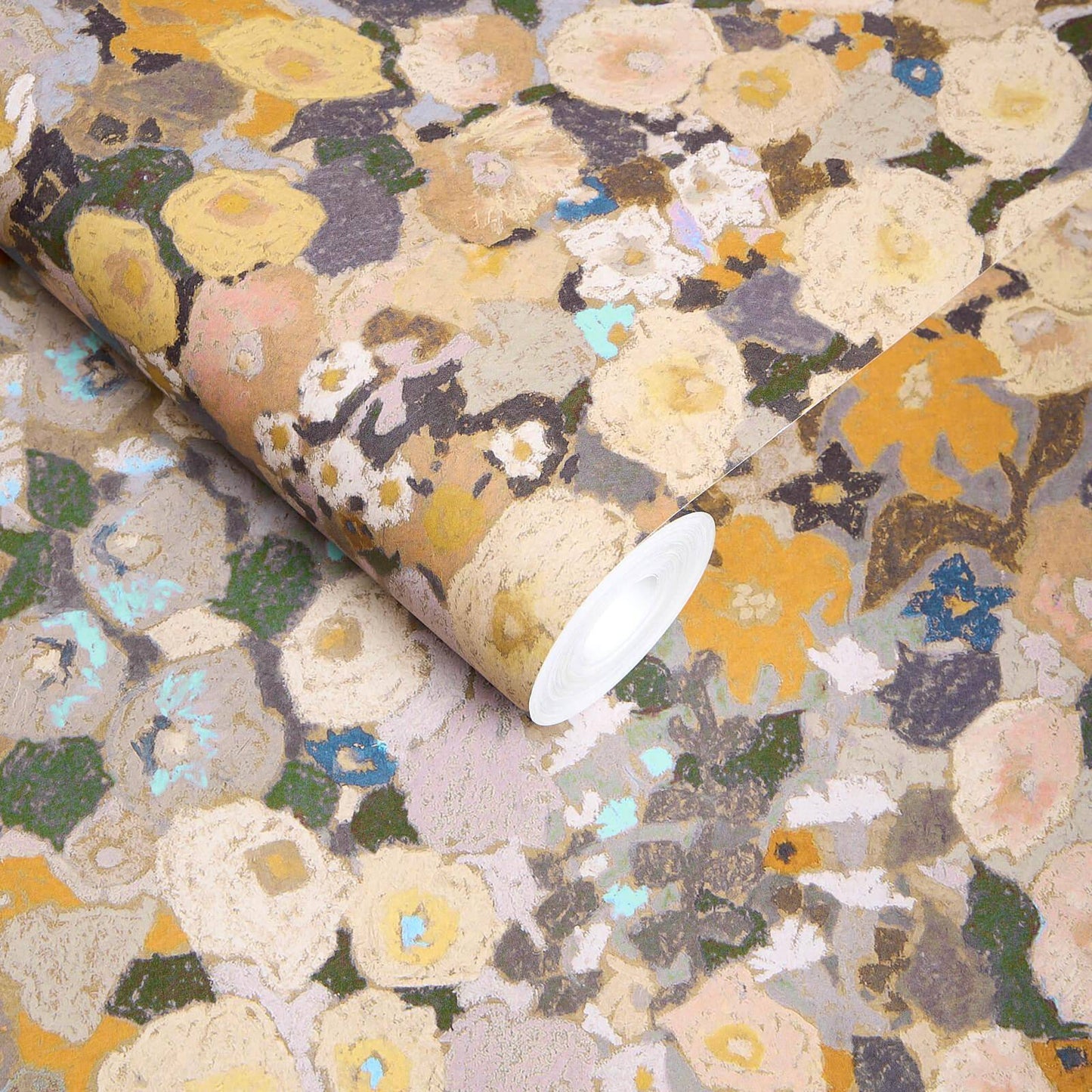 Hollyhocks Wallpaper - Flax - House of Hackney - 1-WA-HOL-DI-FAX-XXX - Morris Wallpaper