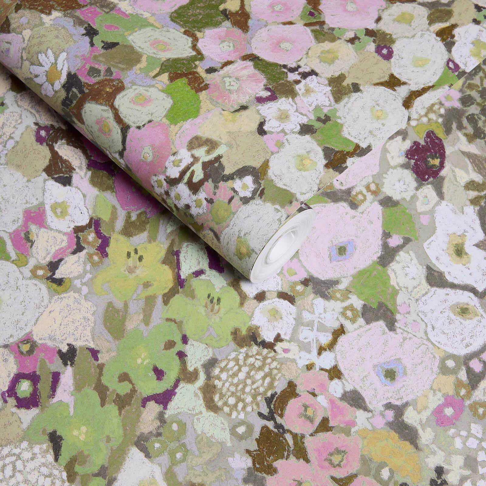 Hollyhocks Wallpaper - Meadow - House of Hackney - 1-WA-HOL-DI-MEA-XXX - Morris Wallpaper