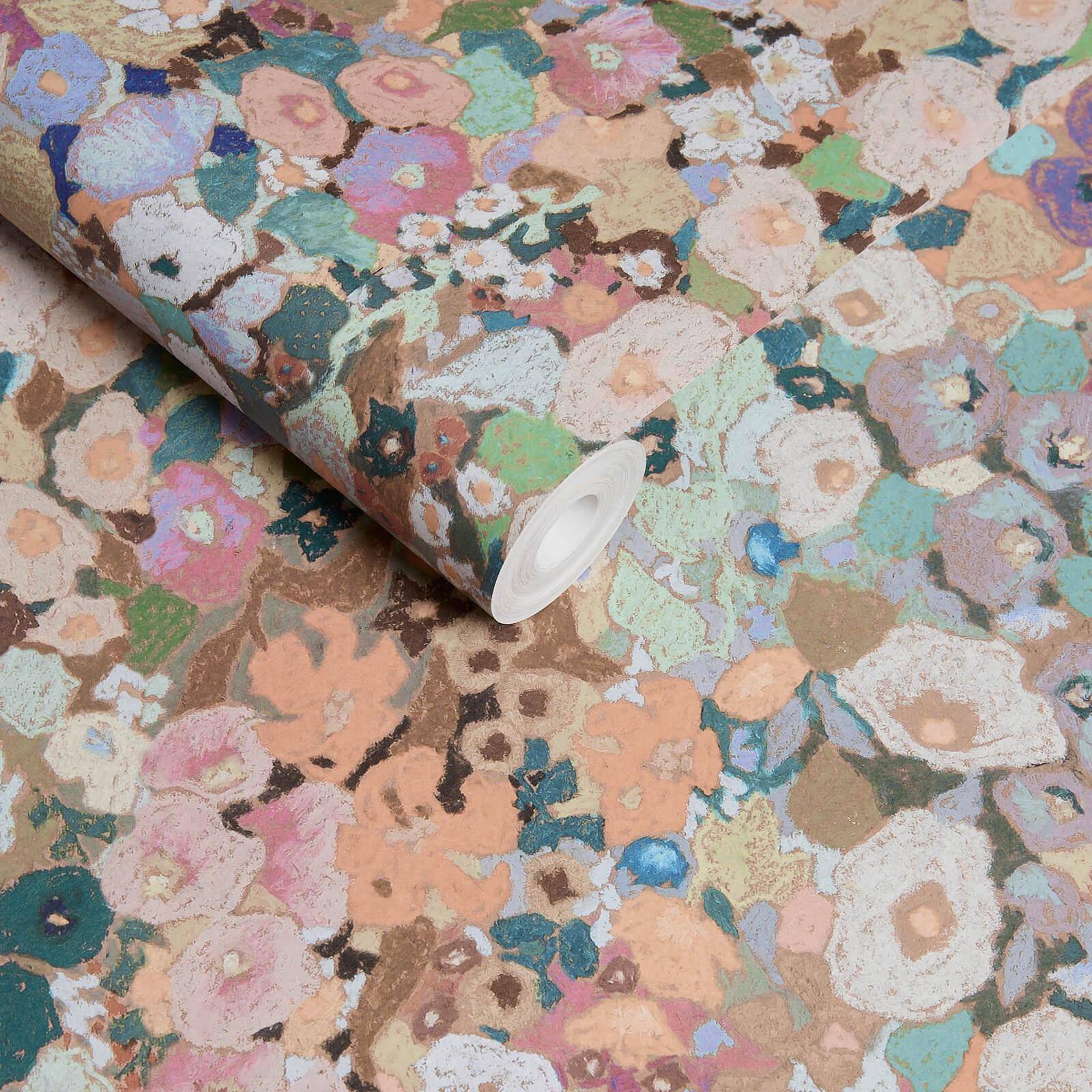 Hollyhocks Wallpaper - Prairie - House of Hackney - 1-WA-HOL-DI-PRA-XXX - Morris Wallpaper