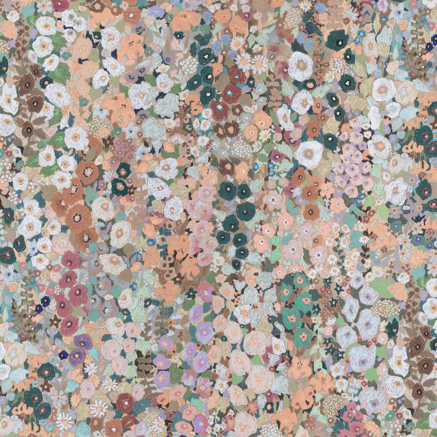 Hollyhocks Wallpaper - Prairie - House of Hackney - 1-WA-HOL-DI-PRA-XXX - Morris Wallpaper