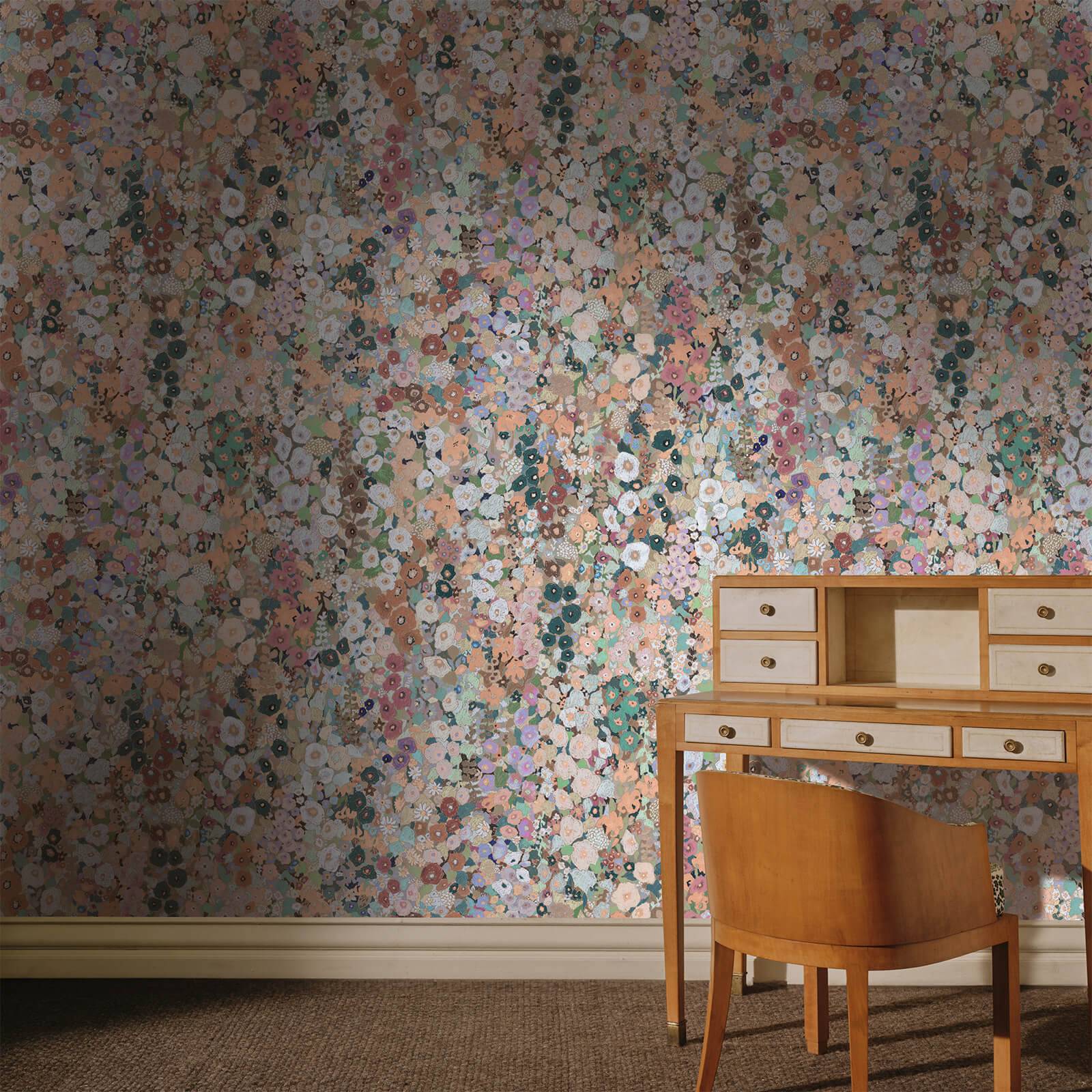 Hollyhocks Wallpaper - Prairie - House of Hackney - 1-WA-HOL-DI-PRA-XXX - Morris Wallpaper