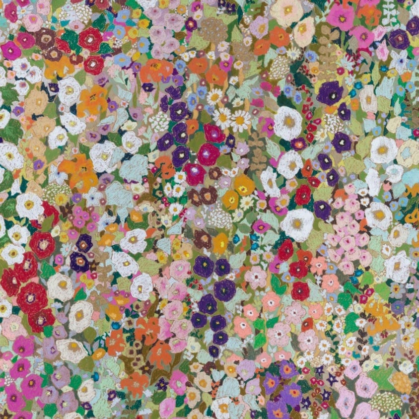 Hollyhocks Wallpaper - Spring - House of Hackney - 1-WA-HOL-DI-SPR-XXX - Morris Wallpaper