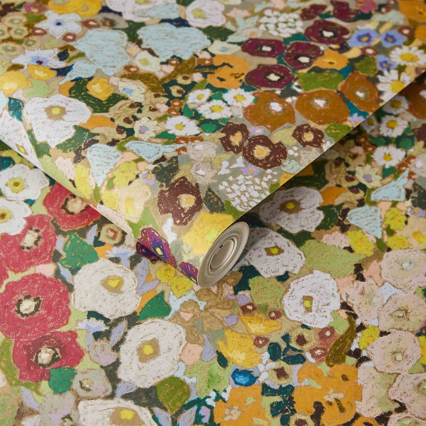 Hollyhocks Wallpaper - Summer - House of Hackney - 1-WA-HOL-DI-SUM-XXX - Morris Wallpaper