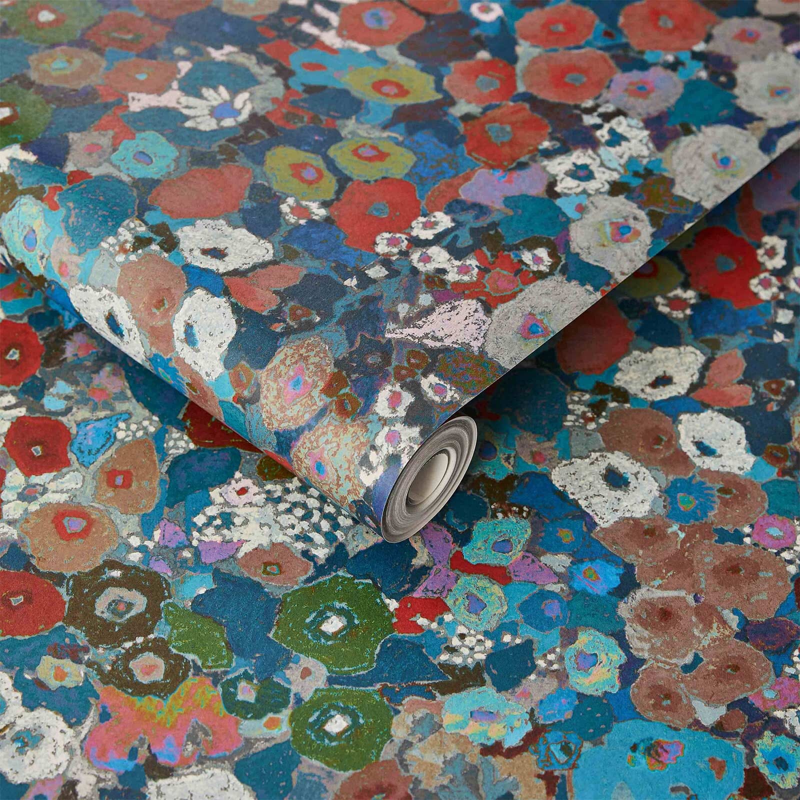 Hollyhocks Wallpaper - Winter - House of Hackney - 1-WA-HOL-DI-WIT-XXX - Morris Wallpaper