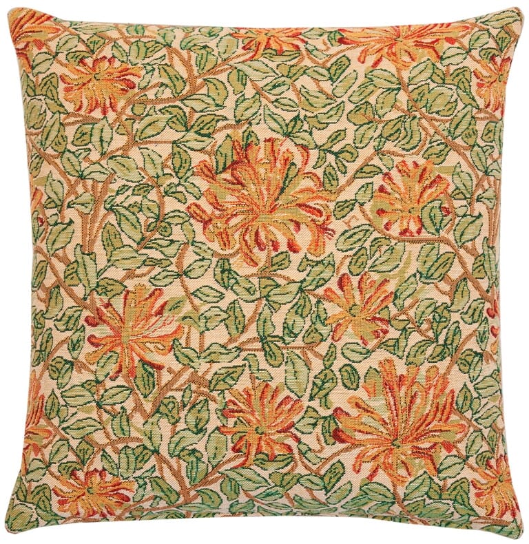 Honeysuckle Tapestry Cushion with Feather Filler - Hines - 712 - Morris Wallpaper