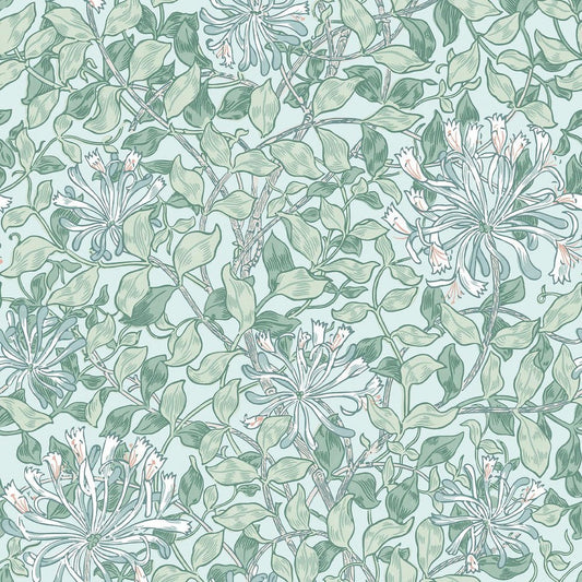 140485 - Honeysuckle Wallpaper - Breeze - William Morris