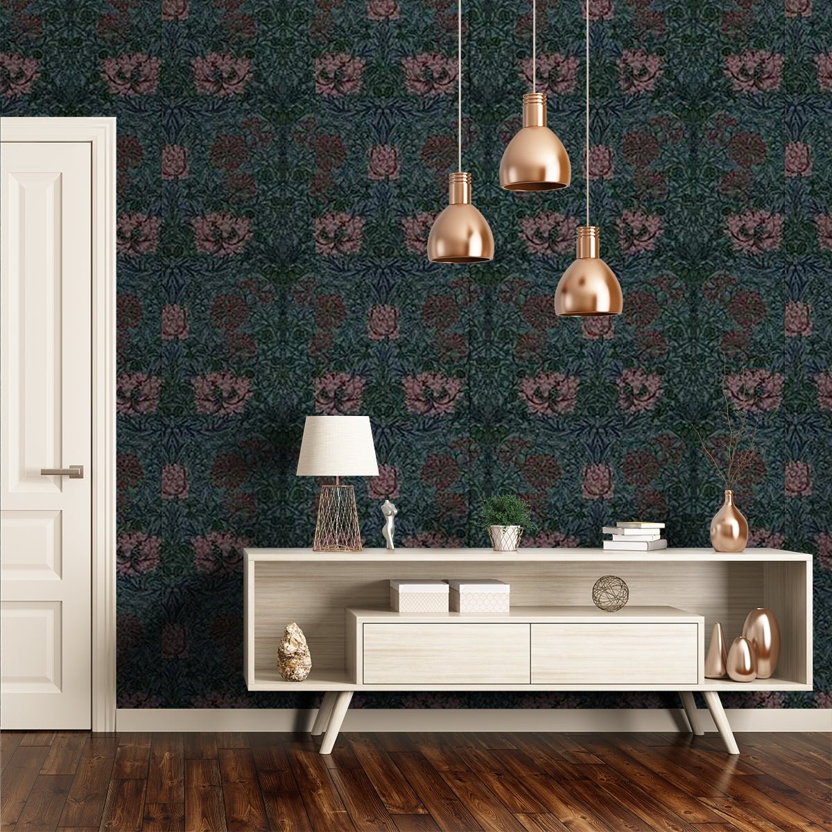 Honeysuckle Wallpaper - Petrol - House of Hackney - 1-WA-HON-DI-PET-XXX - Morris Wallpaper
