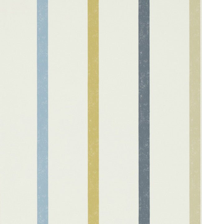 Hoppa Stripe Wallpaper - Cobalt / Almond / Midnight - 111115 - Scion - Morris Wallpaper