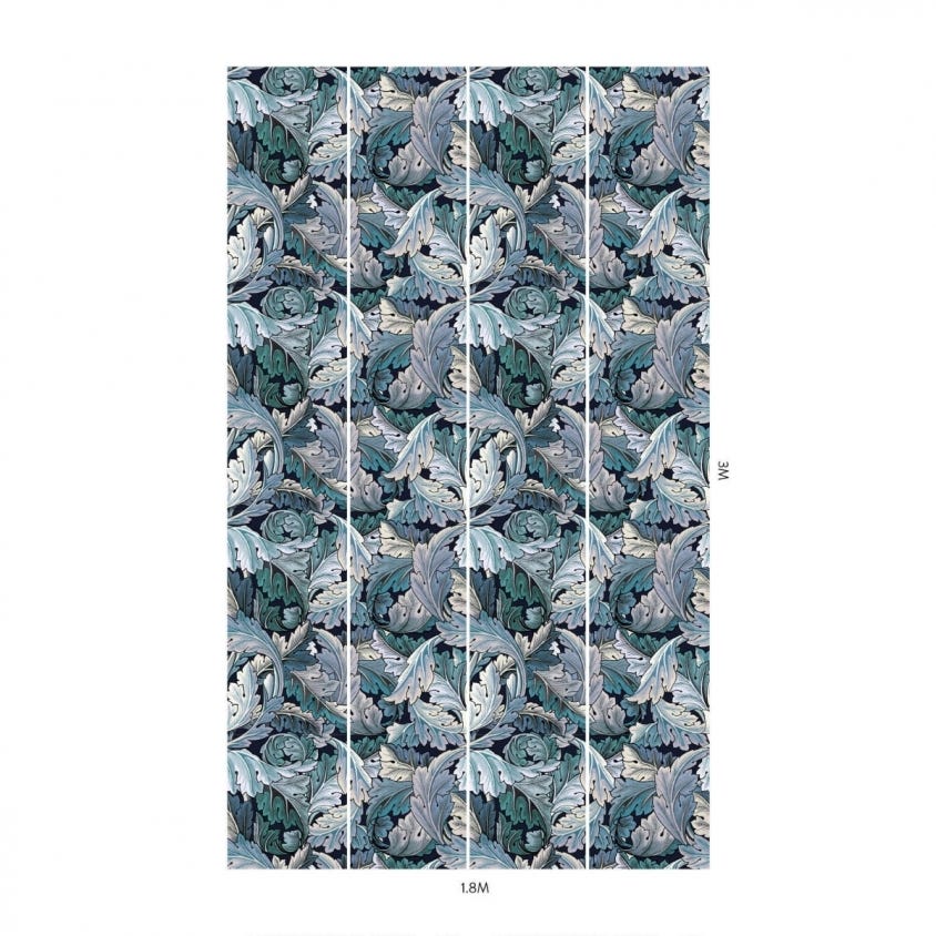 ACANTHUS Wallpaper - Blue & Midnight - House of Hackney