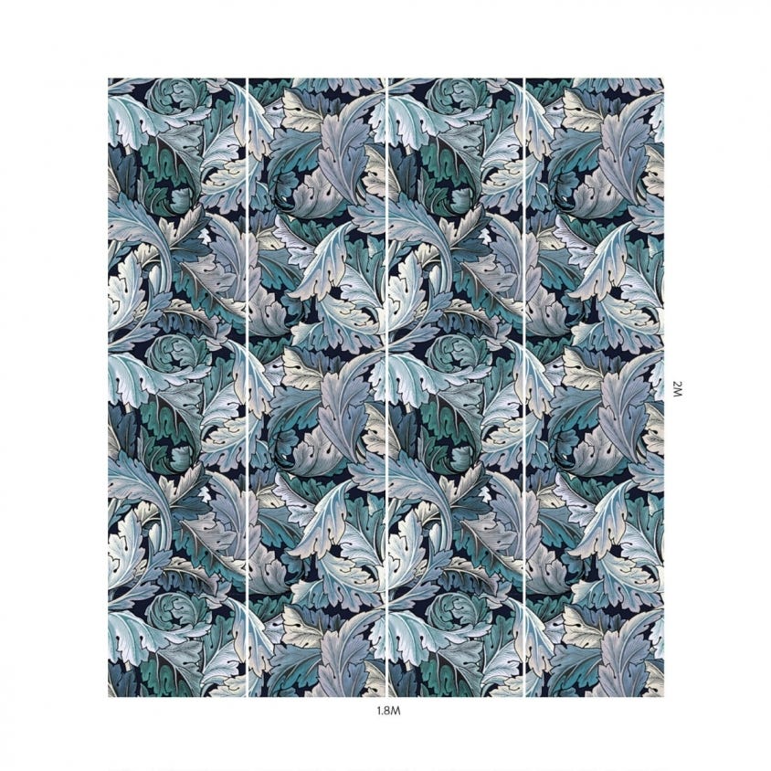 ACANTHUS Wallpaper - Blue & Midnight - House of Hackney