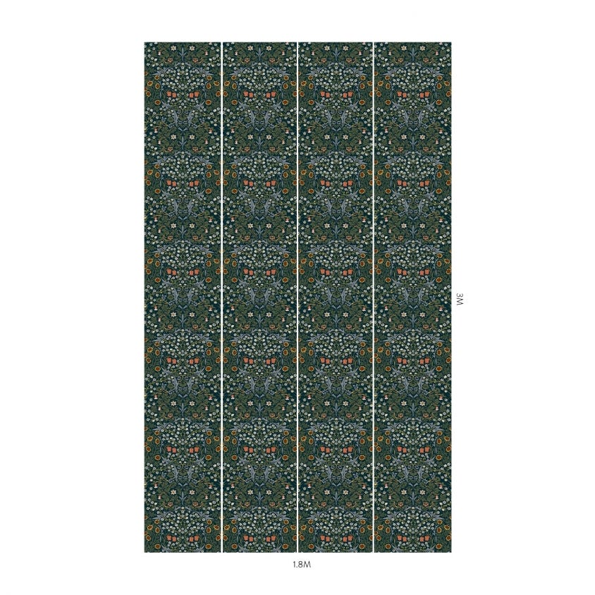 BLACKTHORN Wallpaper - Billiard Green - House of Hackney