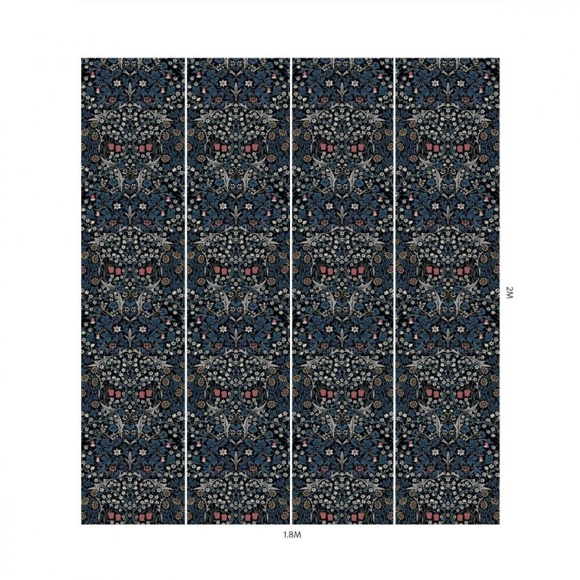 BLACKTHORN Wallpaper - Teal - House of Hackney