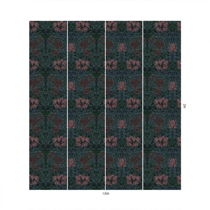 HONEYSUCKLE Wallpaper - Petrol - House of Hackney