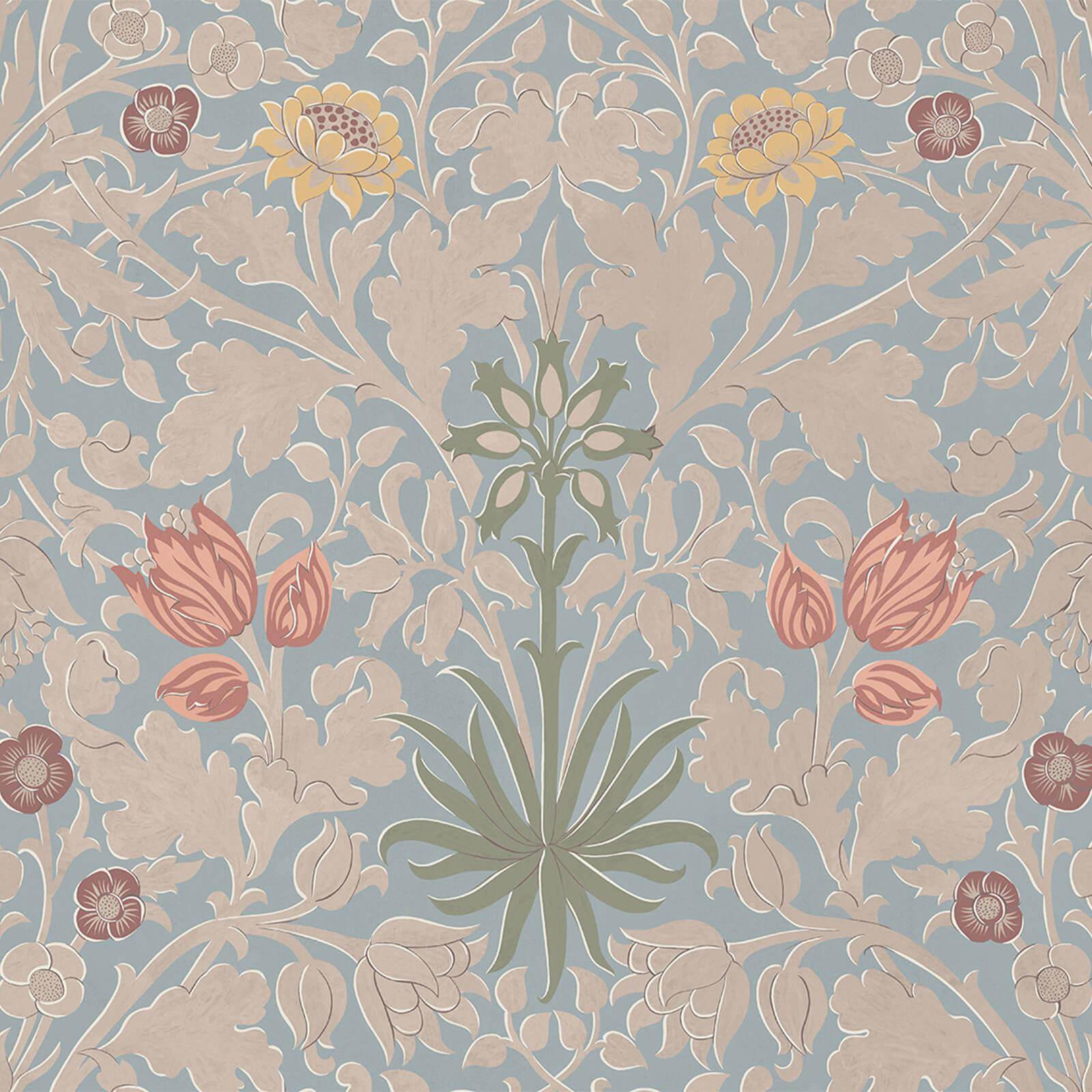 1-WA-HYA-DI-BYZ-XXX - Hyacinth Novellus Wallpaper - Byzantine Blue - House of Hackney