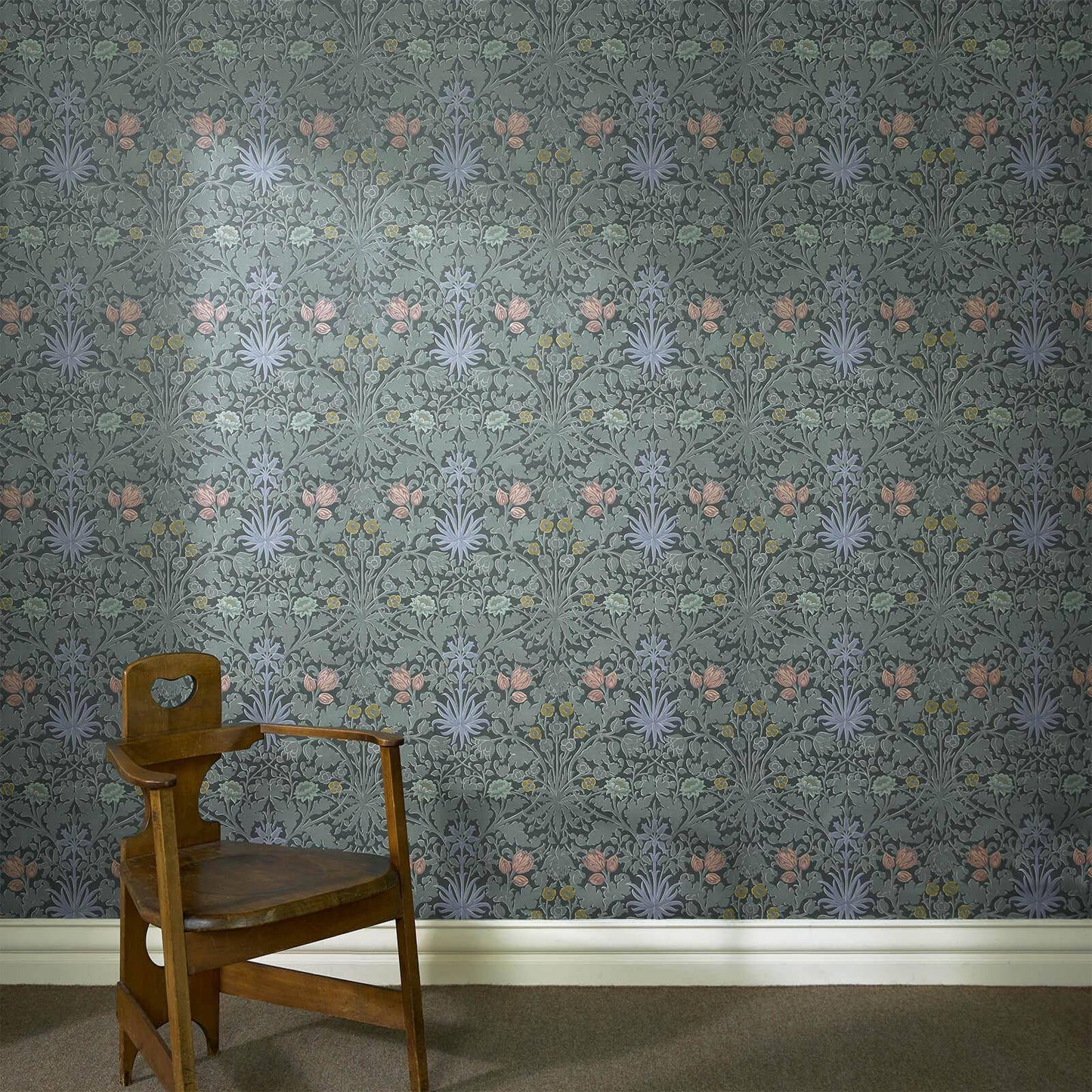 1-WA-HYA-DI-EUP-XXX - Hyacinth Novellus Wallpaper - Euphorbia - House of Hackney