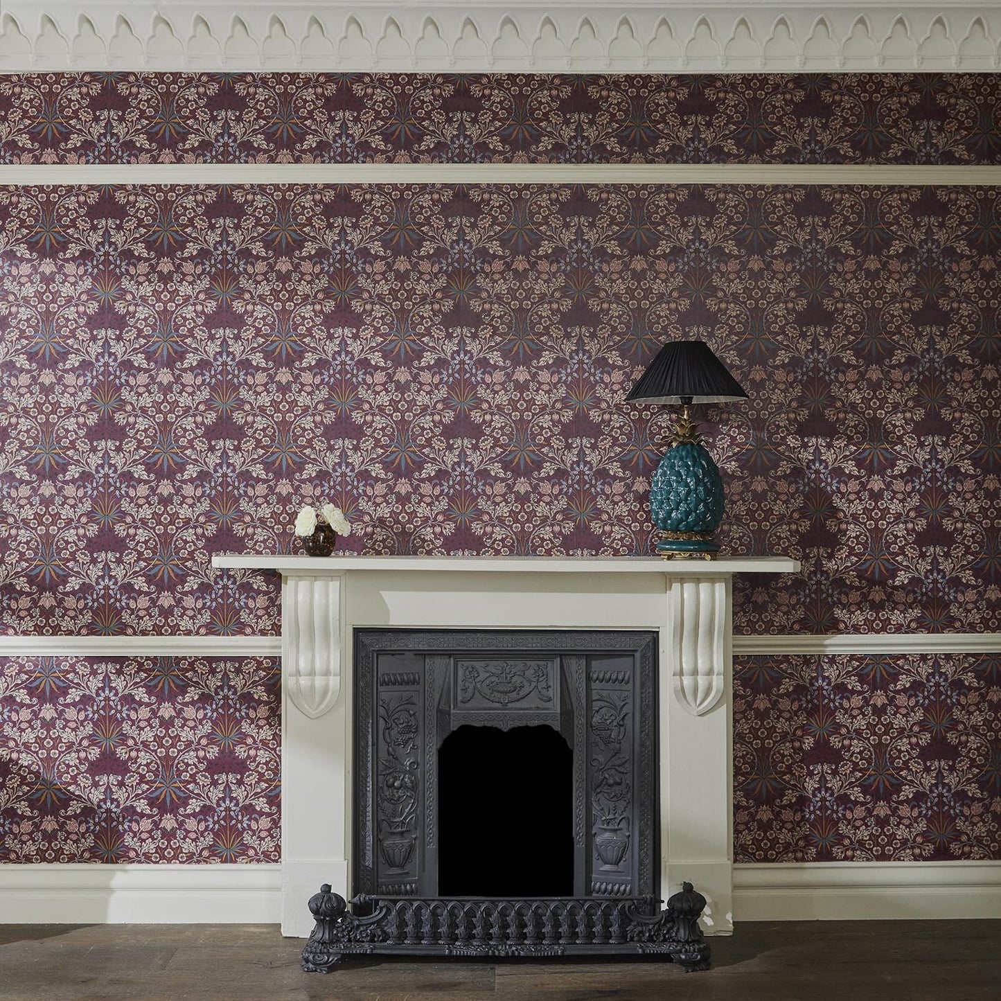 Hyacinth Wallpaper - Mulberry - House of Hackney - 1-WA-HYA-DI-MUL-XXX - Morris Wallpaper