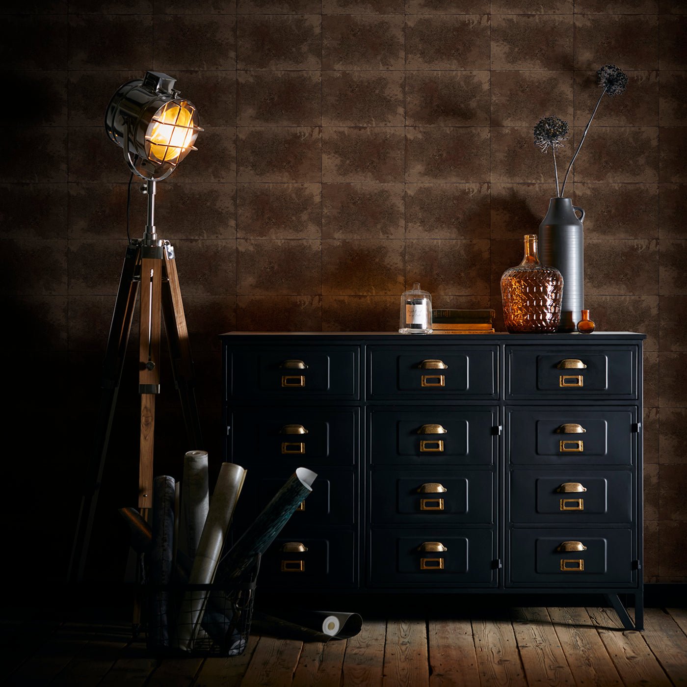 Igneous Wallpaper - Bronze - Clarke & Clarke - W0151/01 - Morris Wallpaper