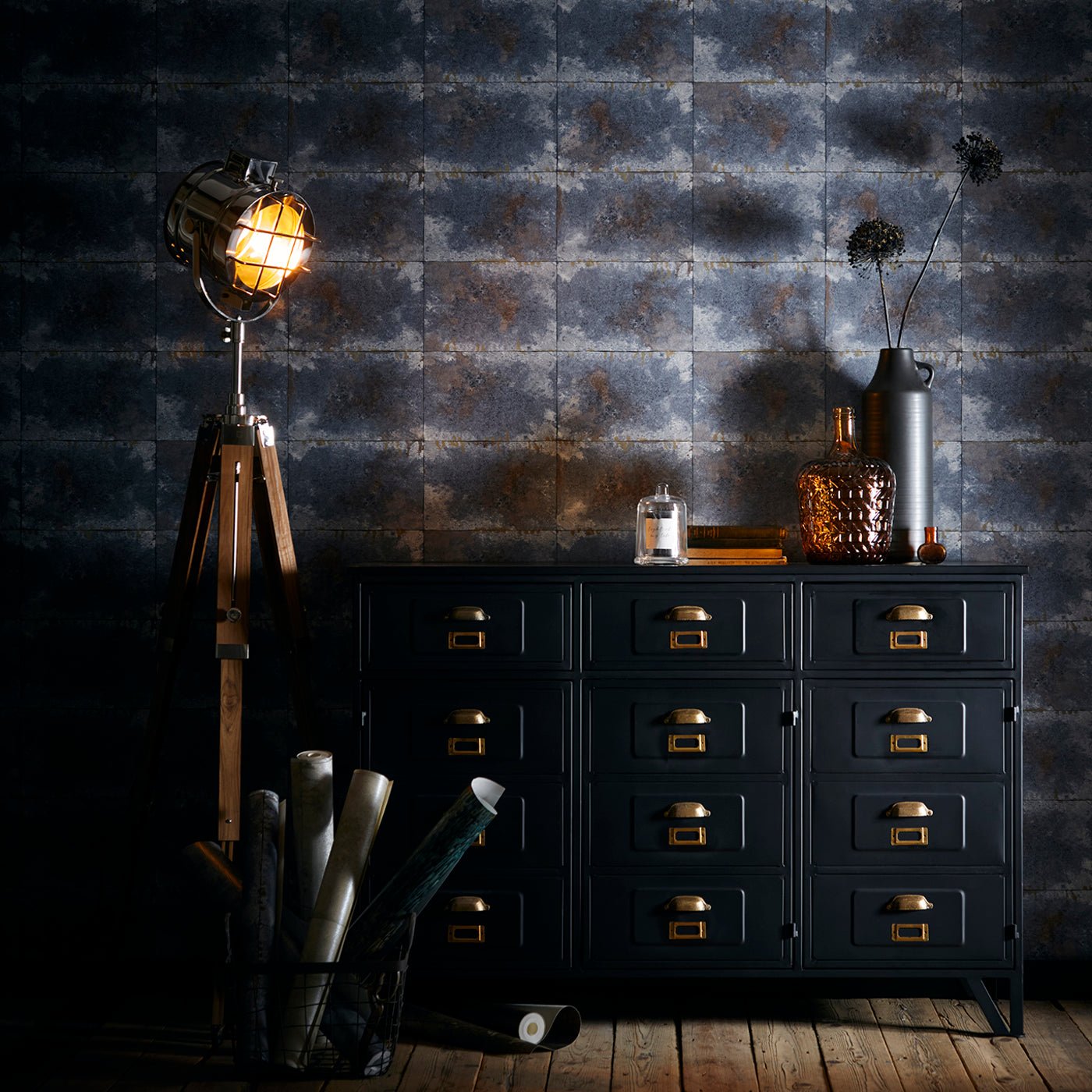 Igneous Wallpaper - Slate - Clarke & Clarke - W0151/04 - Morris Wallpaper
