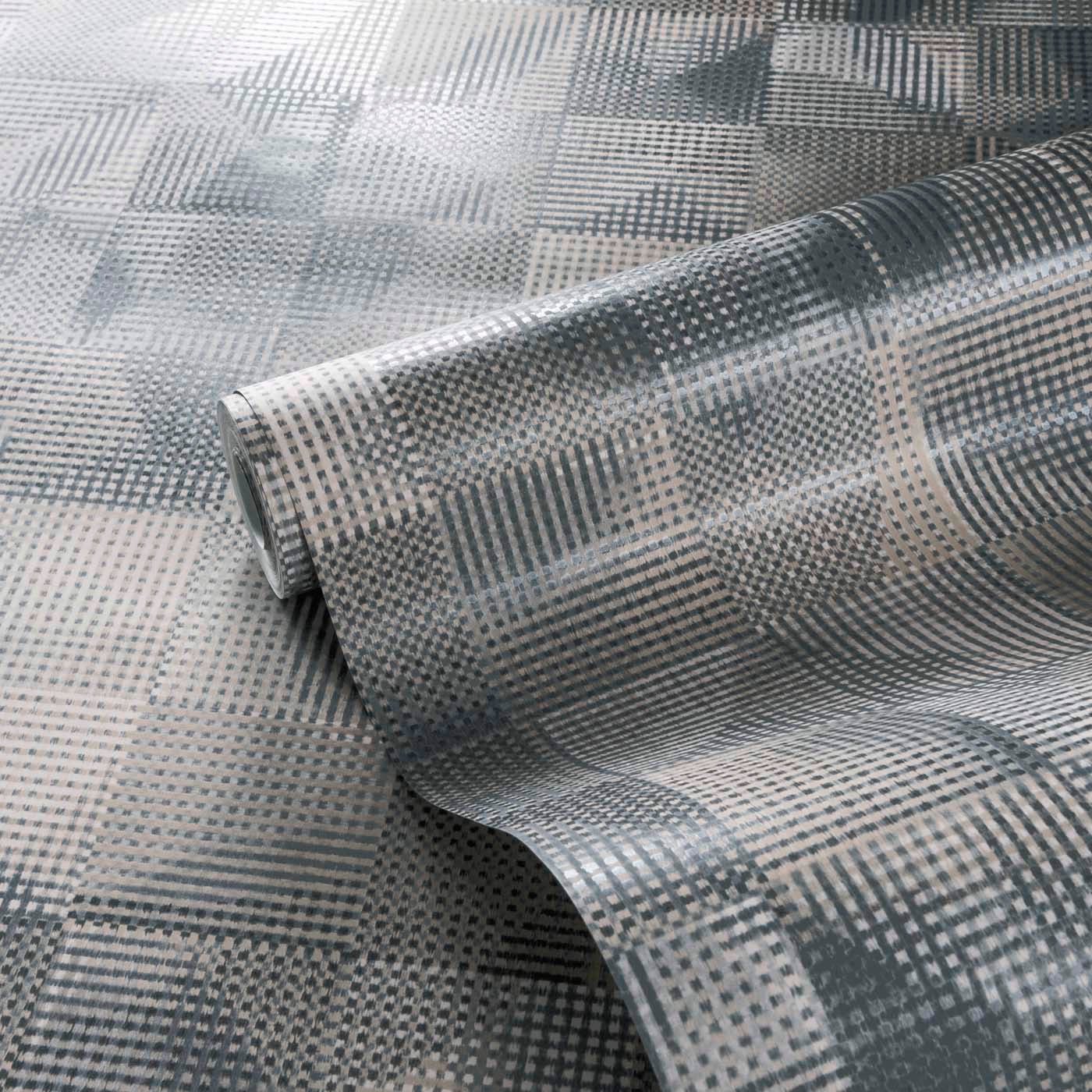 Impatto Wallpaper - Charcoal/Linen - Clarke & Clarke - W0182/01 - Morris Wallpaper