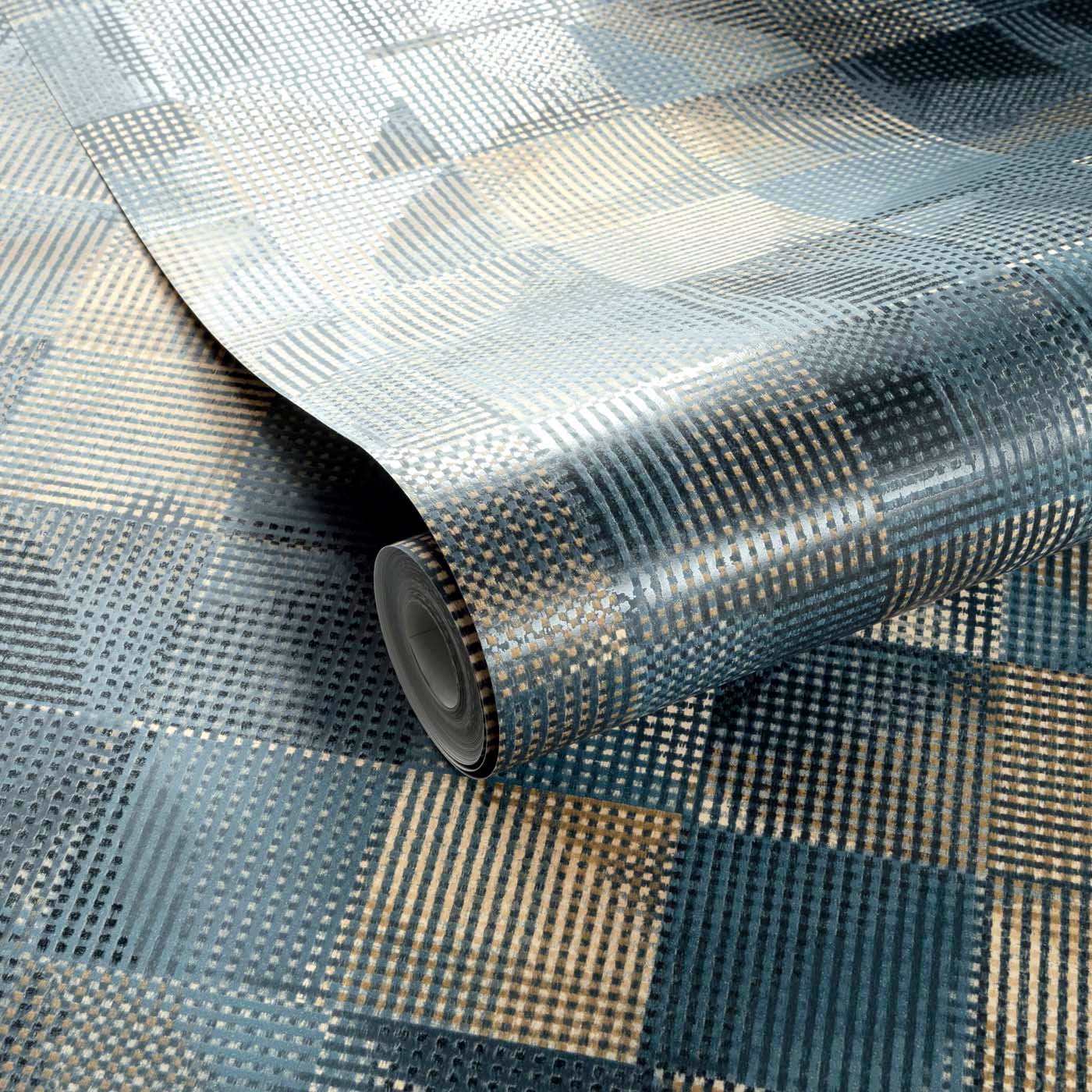 Impatto Wallpaper - Midnight - Clarke & Clarke - W0182/02 - Morris Wallpaper